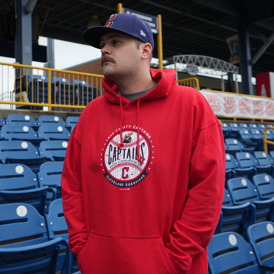 Lake County Captains/Guardians Affiliate Red Hooded Sweatshirt