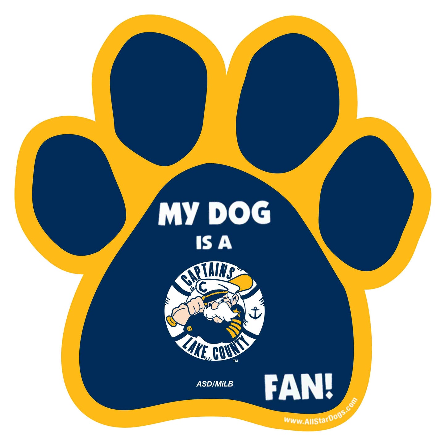 Lake County Captains Paw Magnet