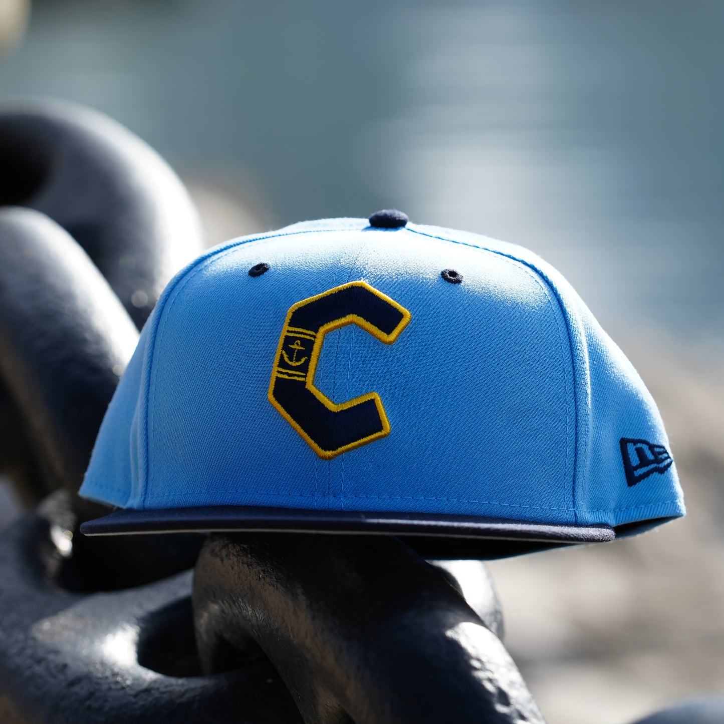 New ERA 5950 Blue Navy Brim C Logo