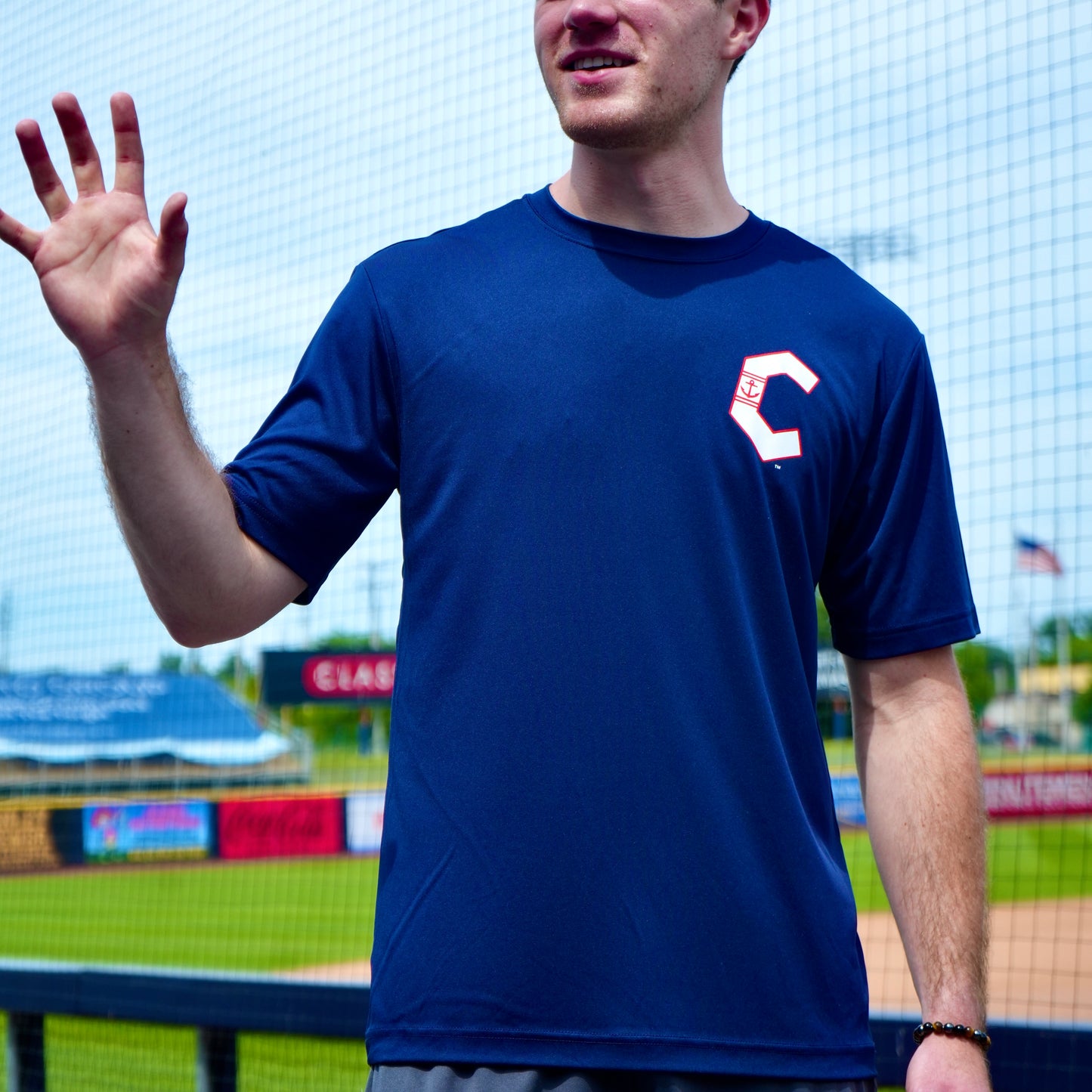 Lake County Captains Navy C Logo Adult Performance T-Shirt