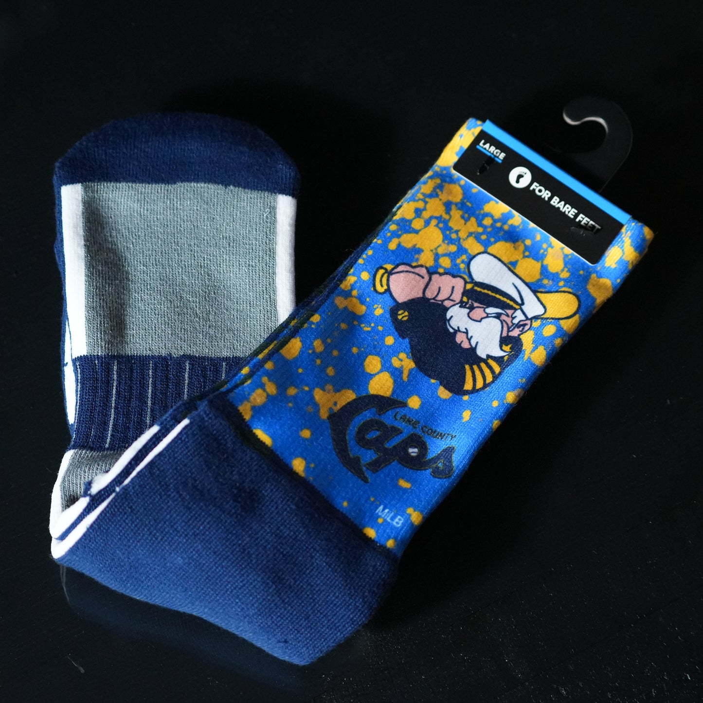 Lake County Captains Spatter Print Logo Socks