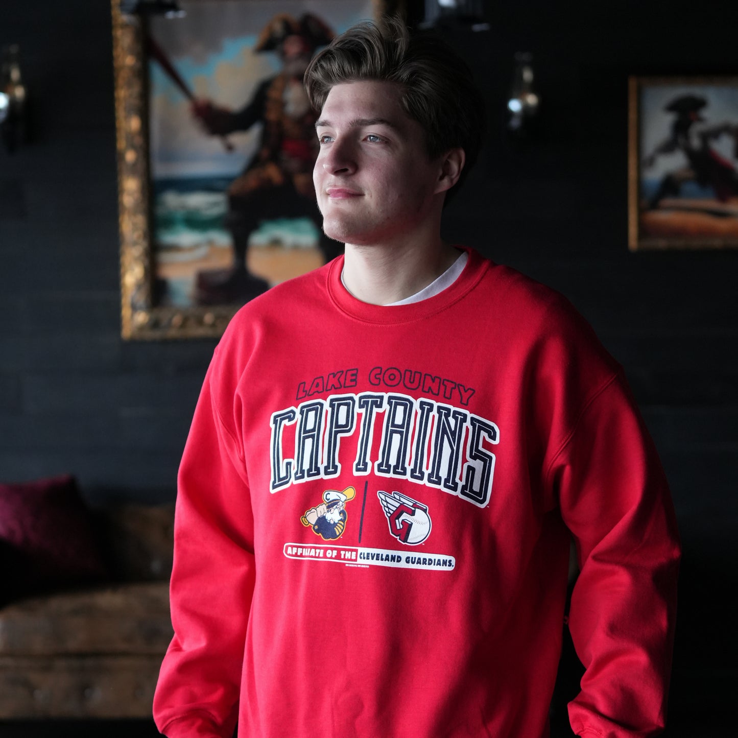 Red Cleveland Guardians Affiliate Crewneck