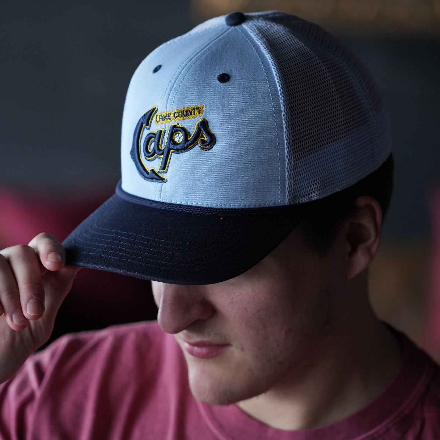 Lake County Caps Light Blue Mid-Pro Trucker Snapback