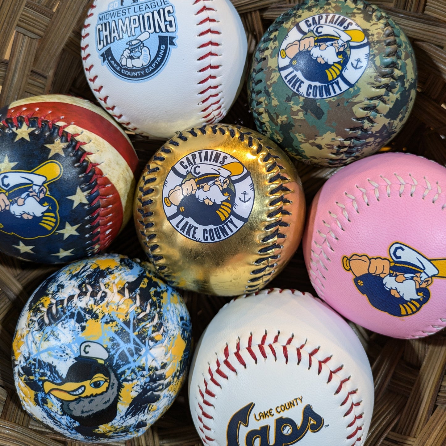 Lake County Captains Logo Baseballs