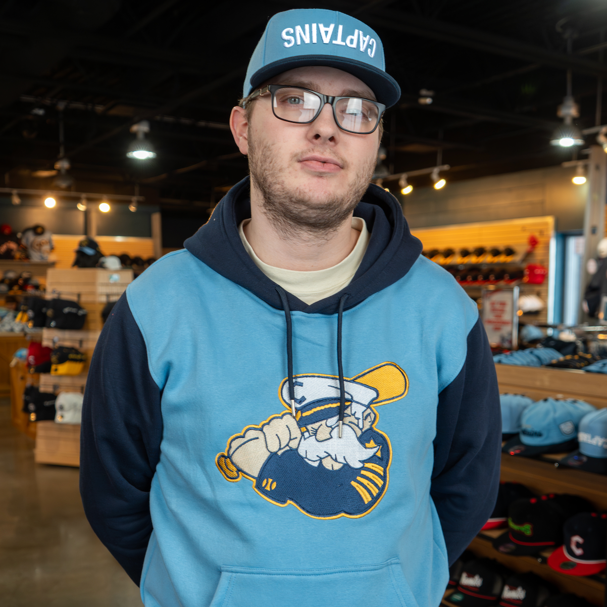 Official League x Lake County Captains Two Tone Hooded Sweatshirt