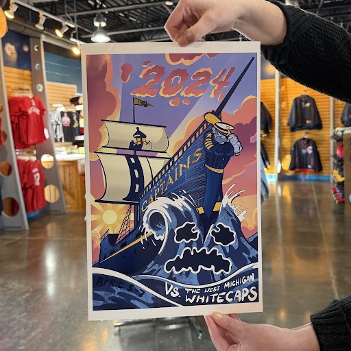 Art Series Poster- Lake County Captains & West Michigan Whitecaps