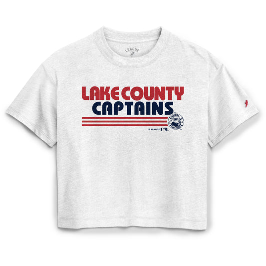 Lake County Captains Heather Varsity White Midi Tee