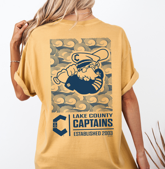 OL x Lake County Captains Wavescape Gold T-Shirt