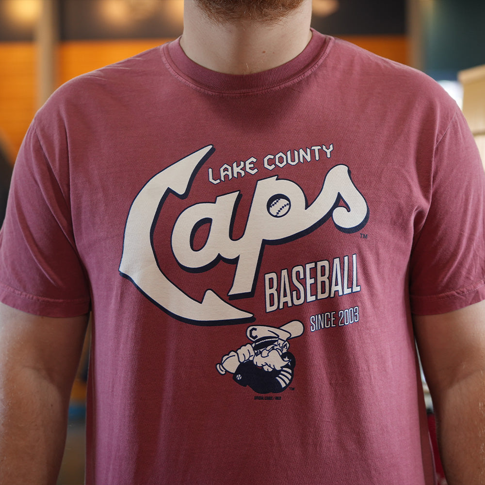 Official League x Lake County Caps Baseball T-Shirt