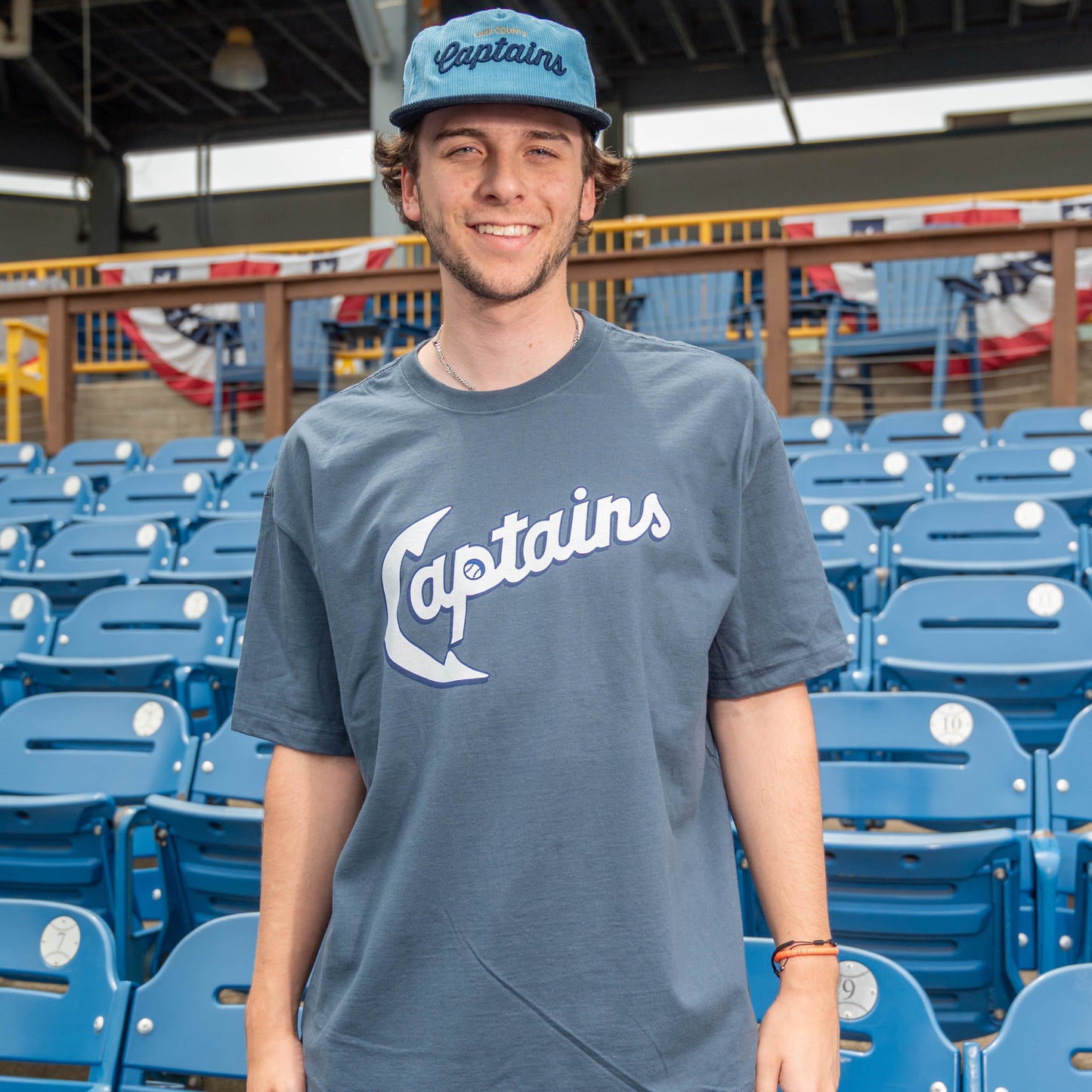 Official League x Lake County Captains - Full Script T-Shirt