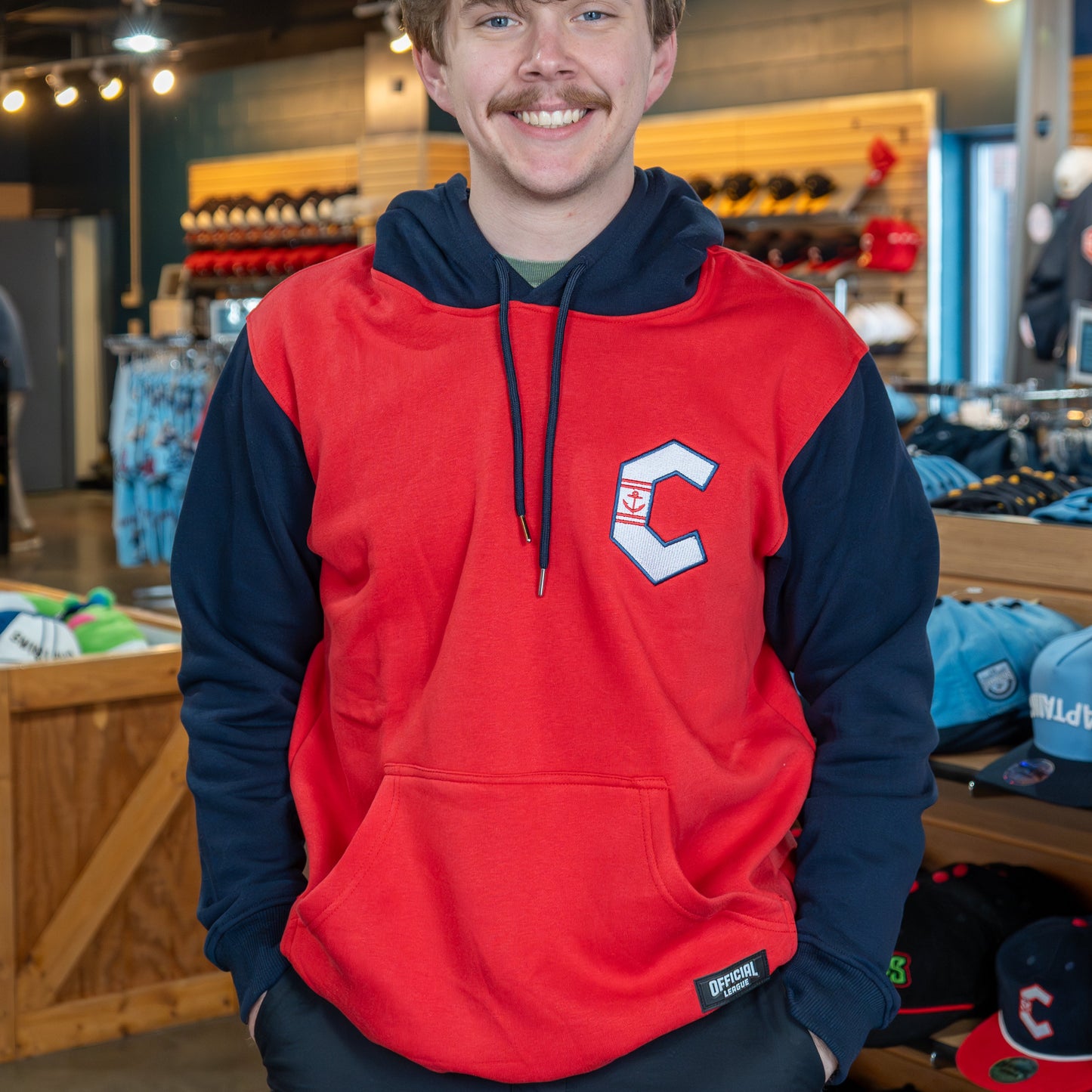 Official League x Lake County Captains Two Tone Hooded Sweatshirt