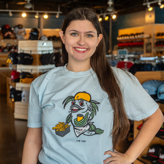 Official League x Lake County Fish Fry's Light Blue T-Shirt