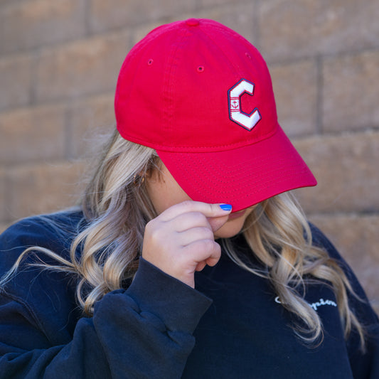 Scarlet New Era 920 Adj Cap with C Logo