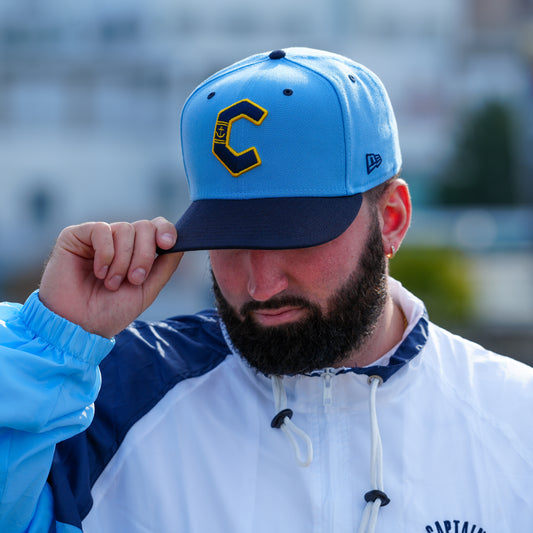 New ERA 5950 Blue Navy Brim C Logo