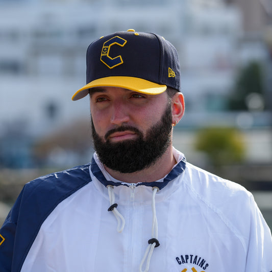 New ERA 5950 Alternate Navy Yellow Brim C Logo