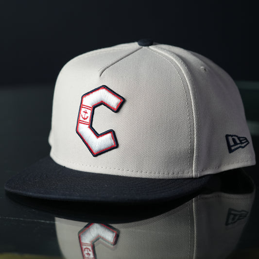 New Era 950 Lake County Captains Stone C Logo Navy Brim Snapback