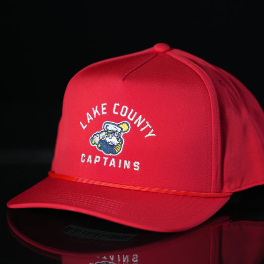 Lake County Captains Red Caddy Snapback Hat