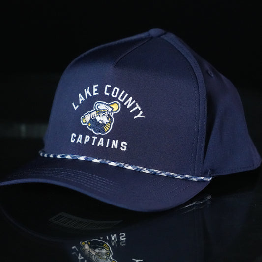 Lake County Captains Navy Caddy Snapback Hat