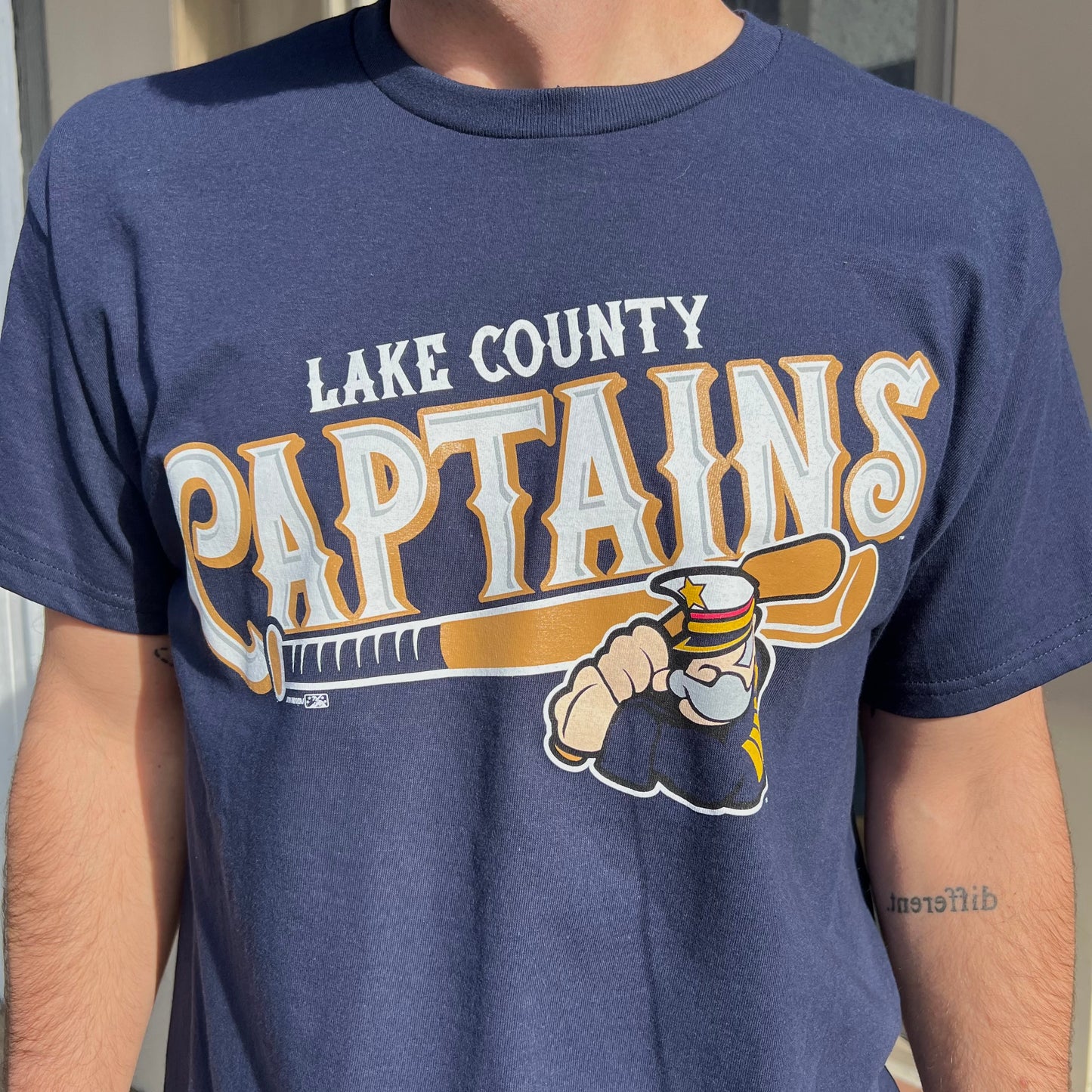 Throwback Navy Captains TShirt (20th Anniversary) Lake County